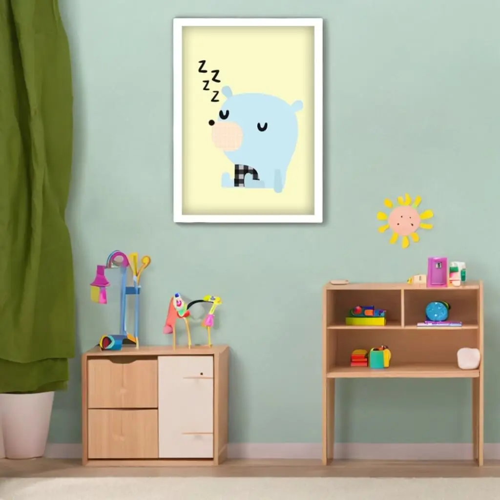 Quadro Decorativo Ursinho Dormindo - Imagem 2