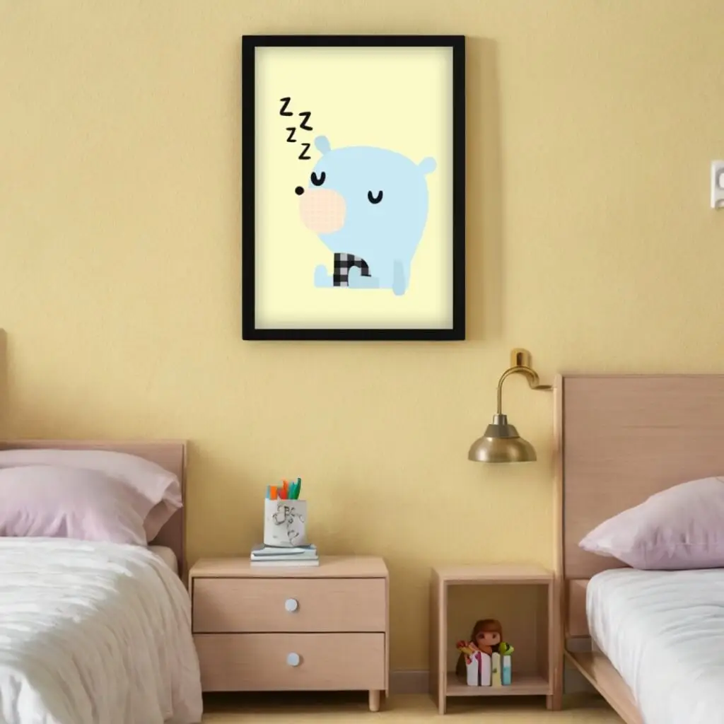 Quadro-Decorativo-Ursinho-Dormindo