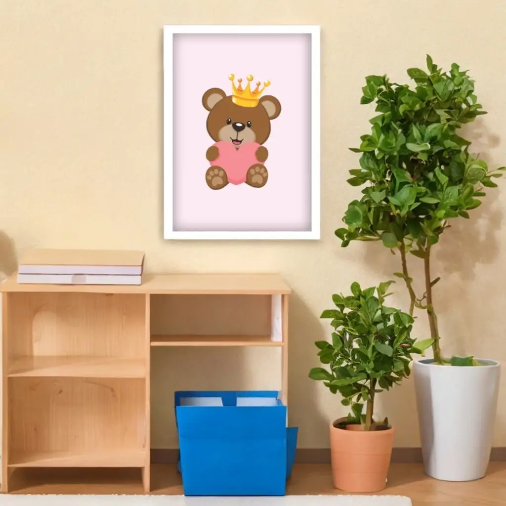 Quadro Decorativo Ursinho Rei - Imagem 2