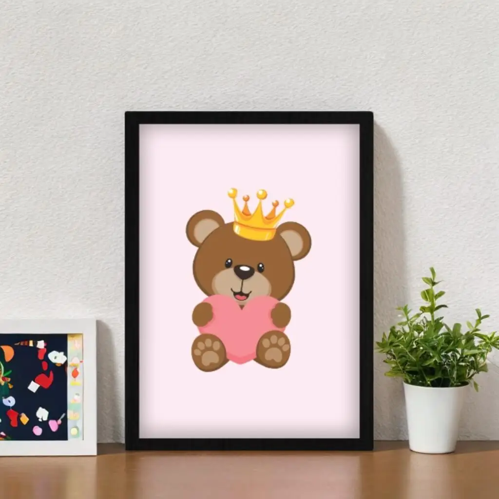 Quadro-Decorativo-Ursinho-Rei
