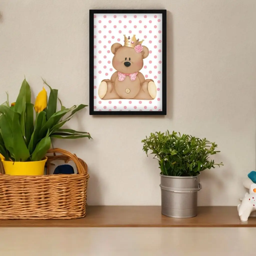 1879 Quadro-Decorativo-Ursinha-Rainha