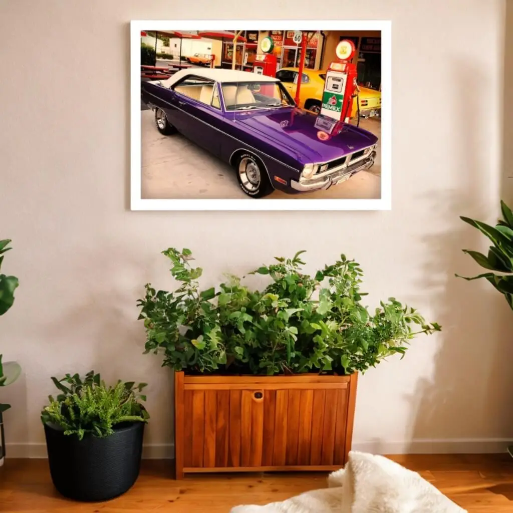 Quadro Decorativo Dodge Dart Roxo - Imagem 2