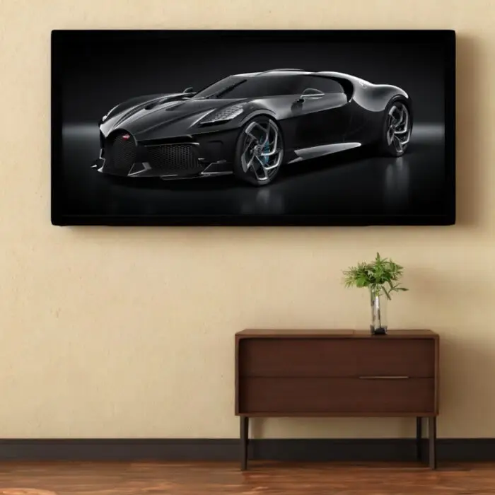 Quadro-Decorativo-Black-Bugatti - Panorâmico