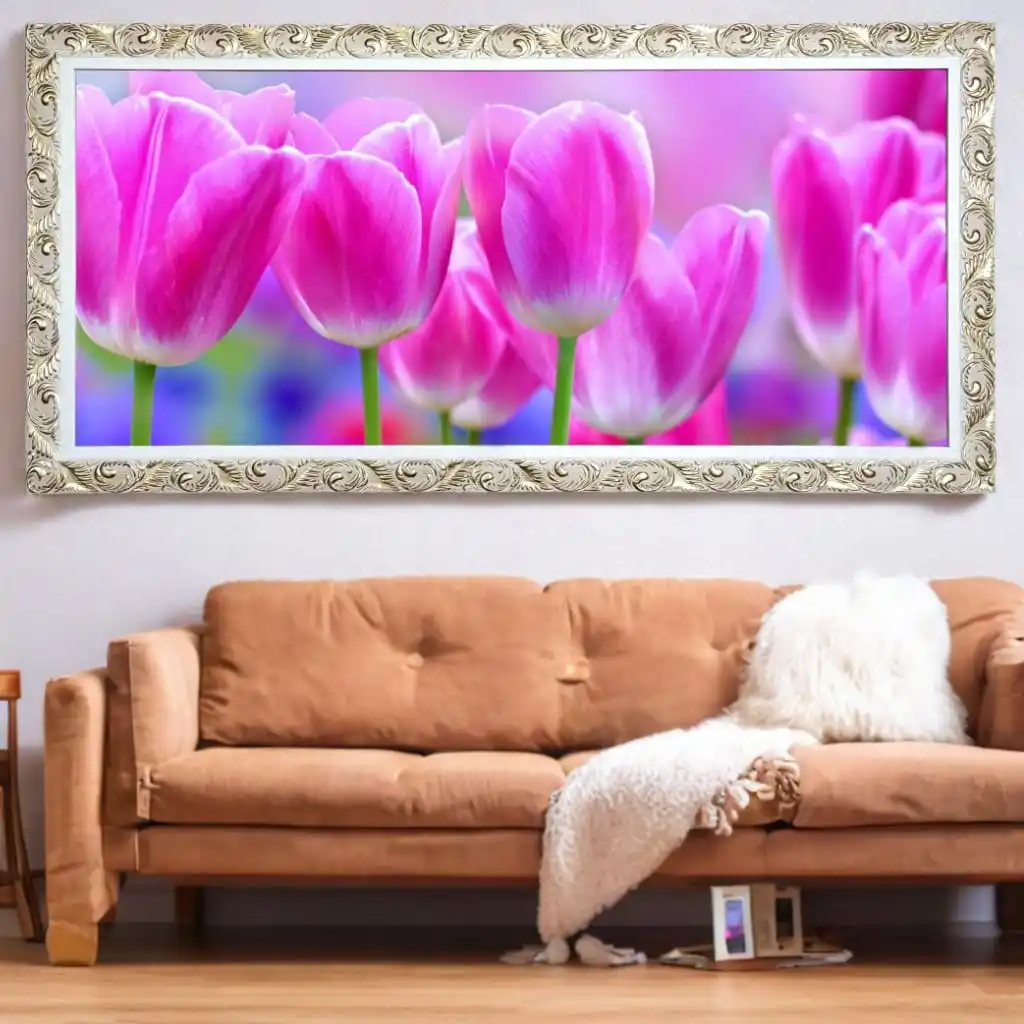 4034 Quadro-Decorativo-Tulipas - Panorâmicos