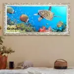 Quadro-Decorativo-Fundo-do-Mar-Tartaruga - Panorâmicos
