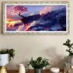Quadro-Decorativo-Sakura-Montanha - Panorâmico