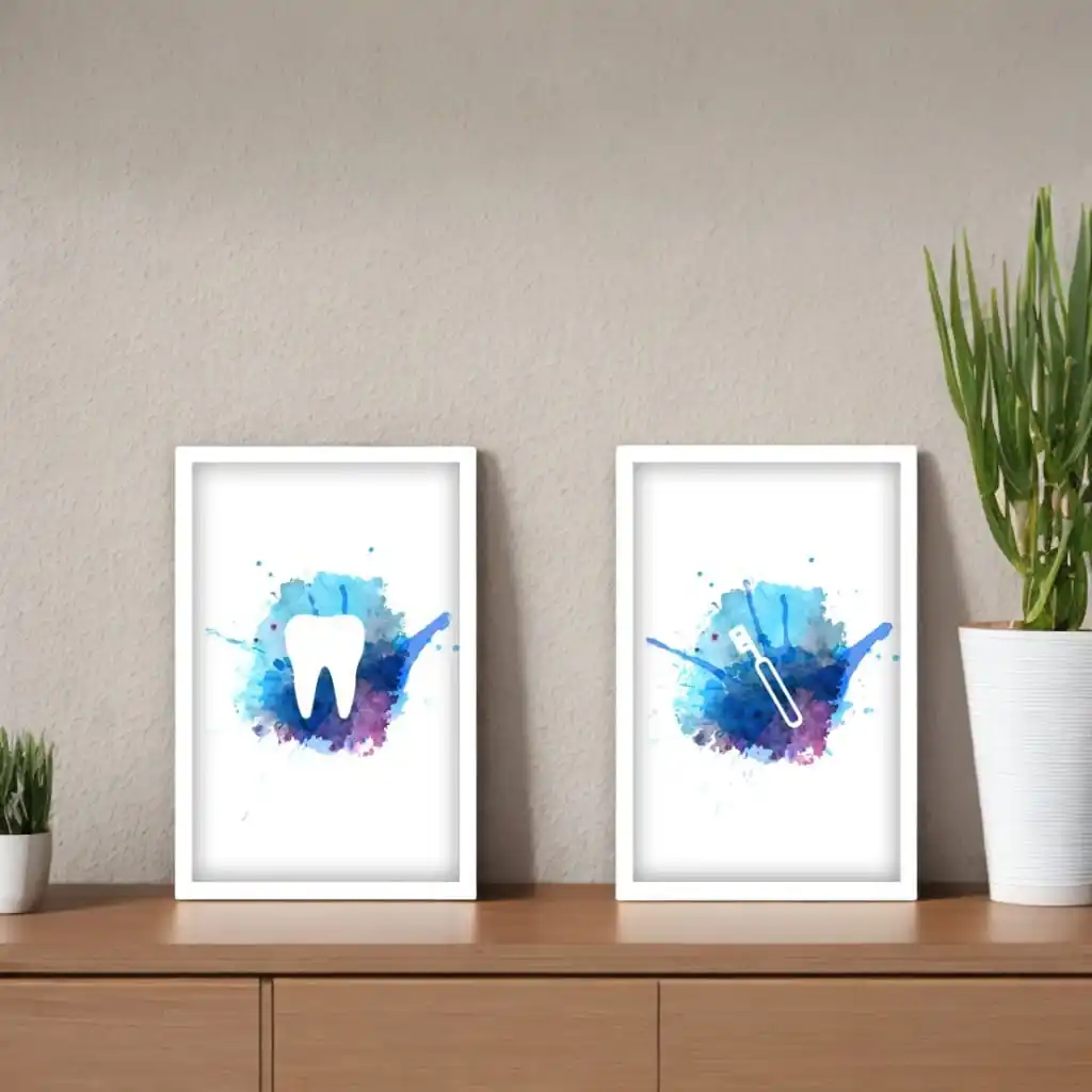 Kit 2 Quadros Escova e Dente - Imagem 2