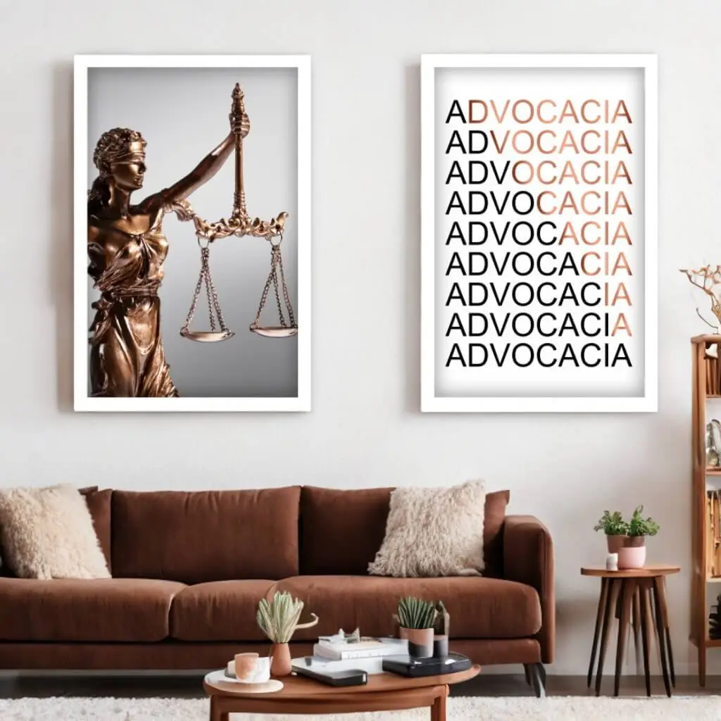 Kit 2 Quadros Advocacia Justiça - Imagem 2