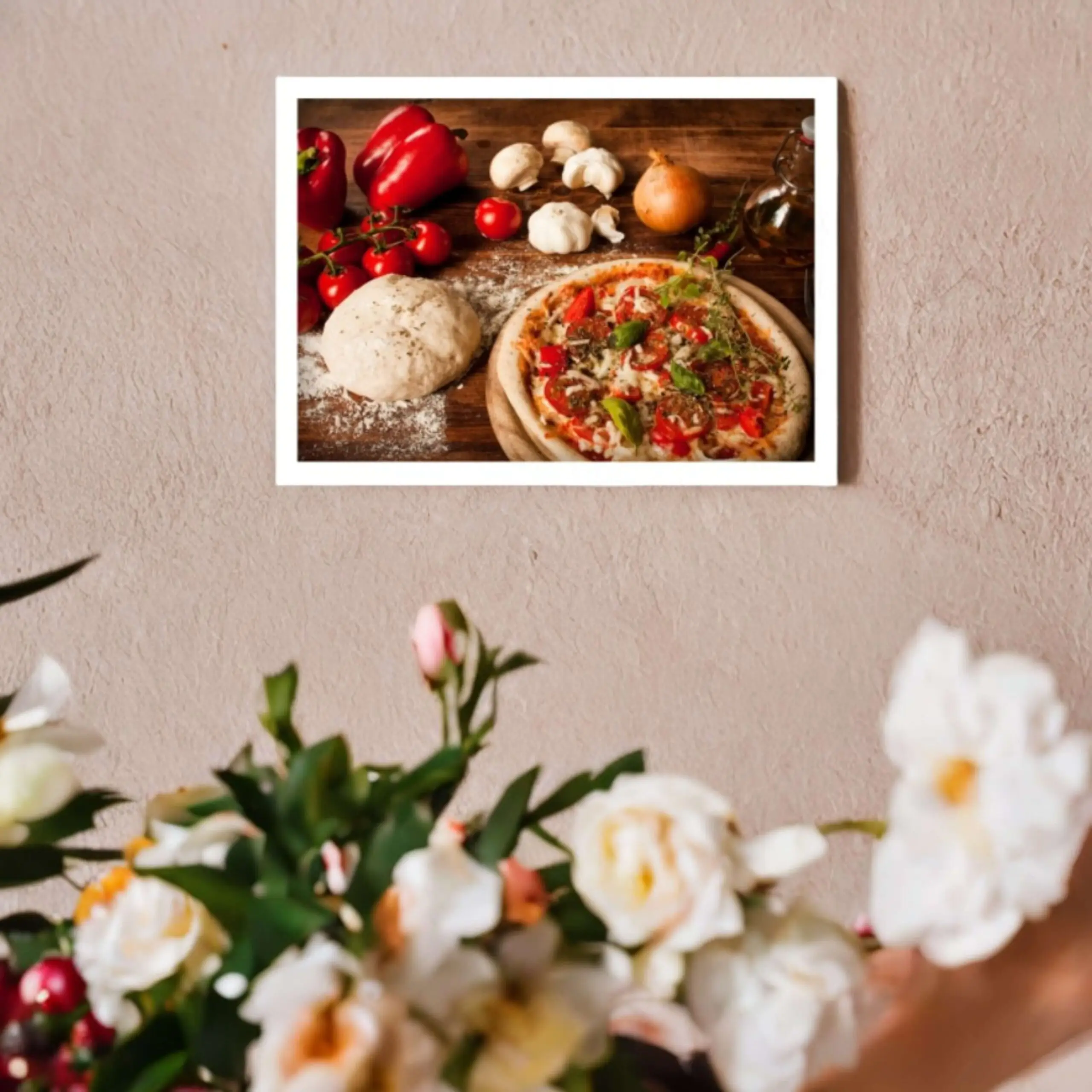 Quadro Decorativo Pizzas Ingredientes - Imagem 2