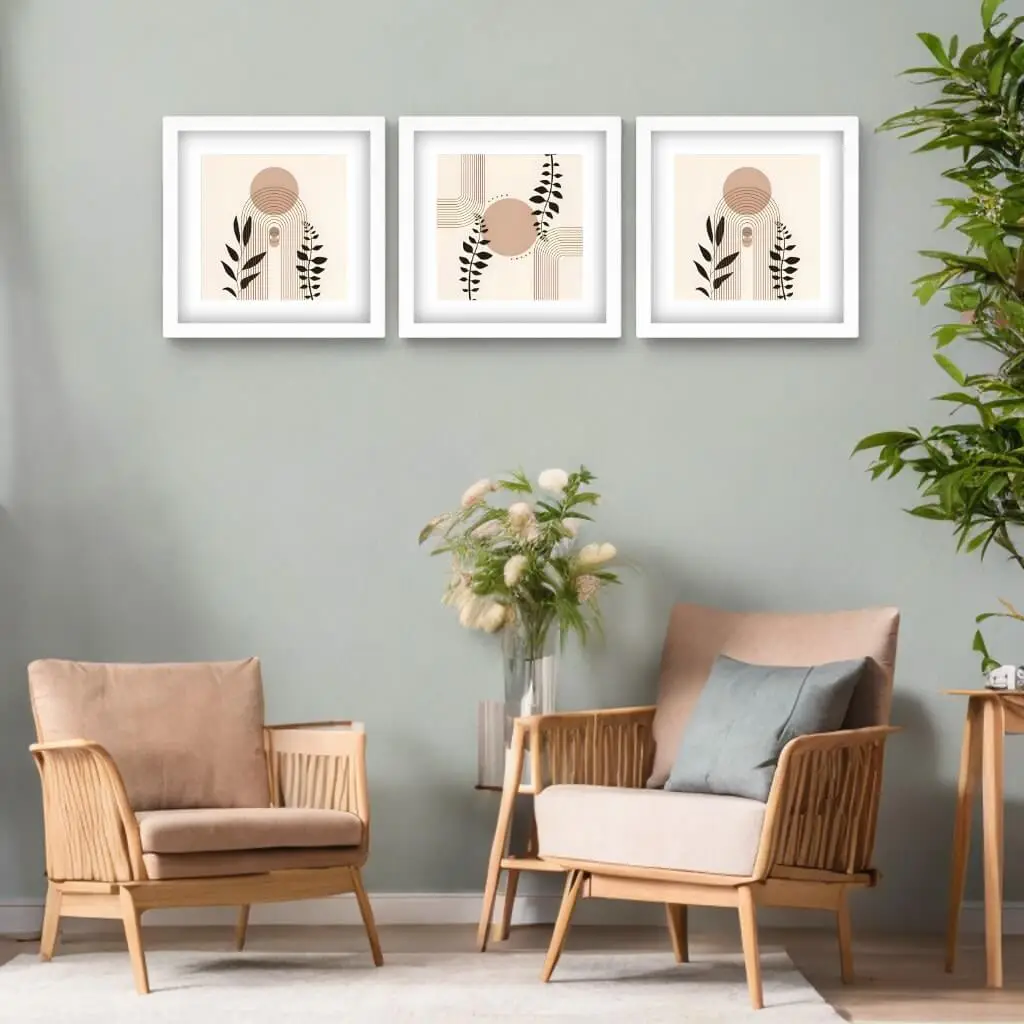 Kit 3 Quadros Quadrado Linha Chic - Imagem 2