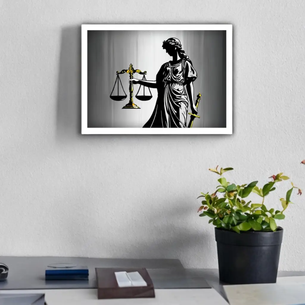 Quadro Decorativo Deusa da Justiça - Imagem 2