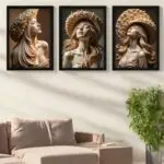 Kit-3-Quadros-Modelos-Elegância-Beleza