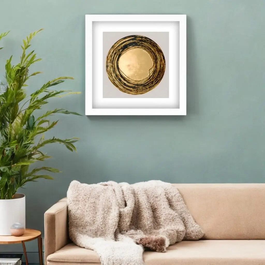 Quadro Quadrado Abstrato de Linhas Moderno - Imagem 2