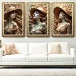 Kit-3-Quadros-Beleza-Feminina-Exclusividade Elegancia