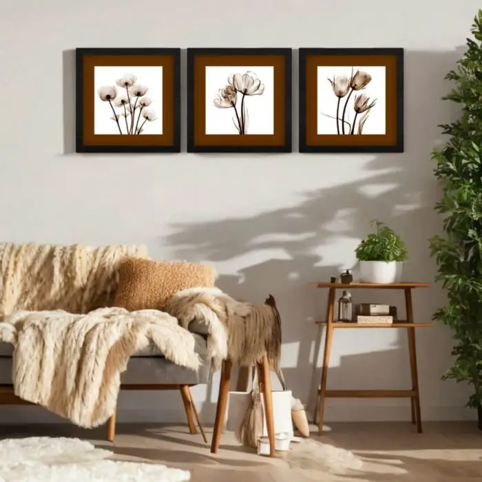 Kit-3-Quadros-Quadrados-Floral-Moderno