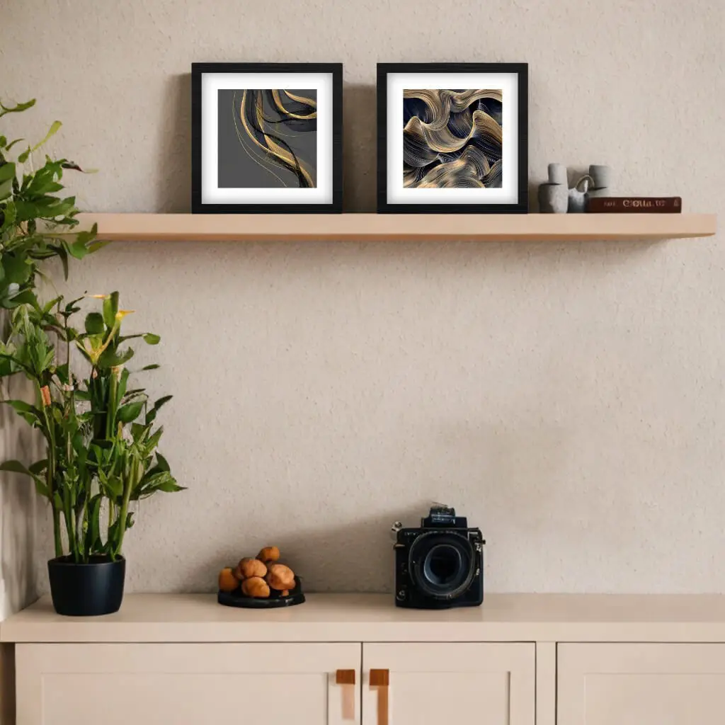 Kit-2-Quadros-Quadrados-Abstrato-Cinza-Dourado