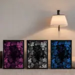 Kit-3-Quadros-Floral-Cores