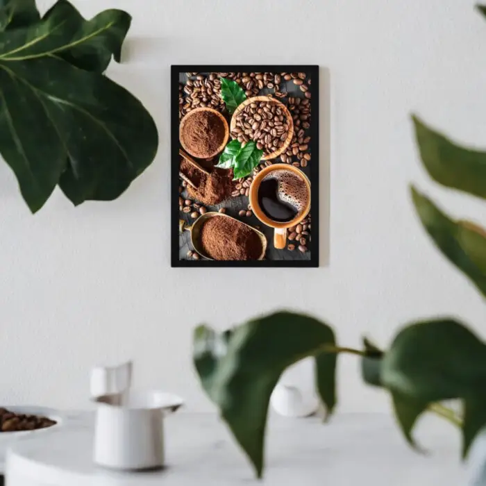 Quadro-Decorativo-Grãos-de-Café-Brasileiro