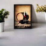 Quadro-Decorativo-Taça-Brilhante-com-Garrafa