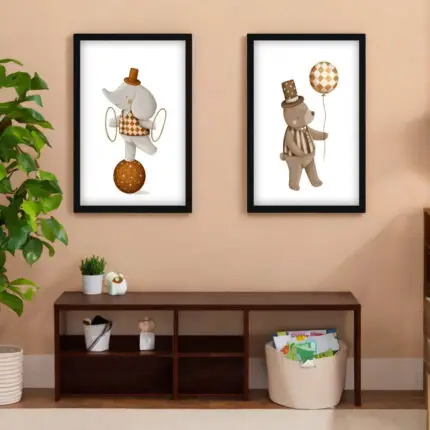 Kit-2-Quadros-Infantil-Animais-de-Circo
