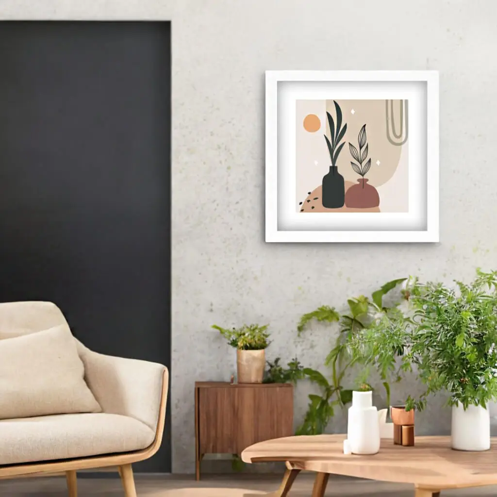 Quadro Quadrado Boho Floral Desertico - Imagem 2