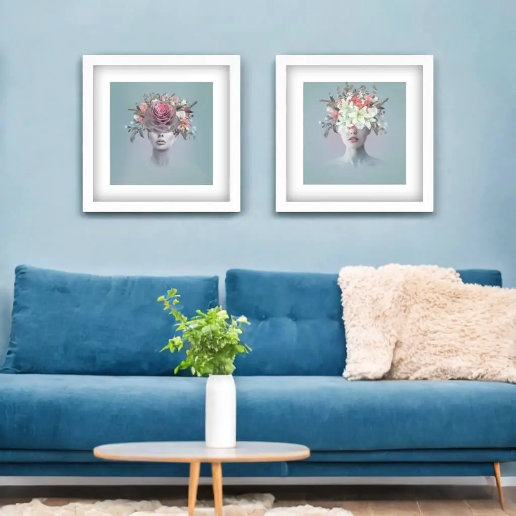 Quadro Quadrado Boho Moderno Mosaico - Imagem 2