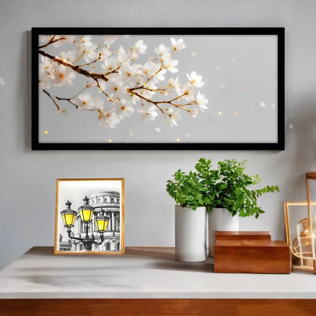 Quadro Panorâmico Floral de Sakura