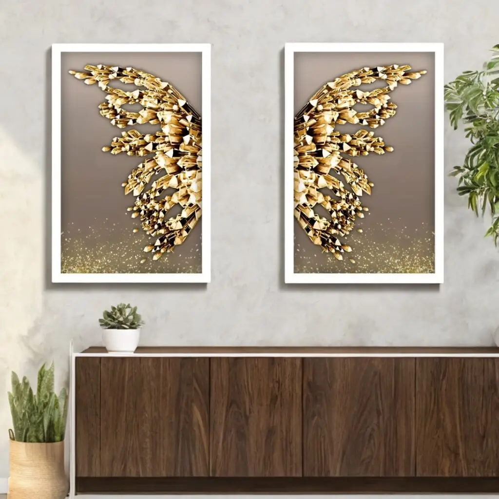 Kit 2 Quadros Asas Divinas - Imagem 2