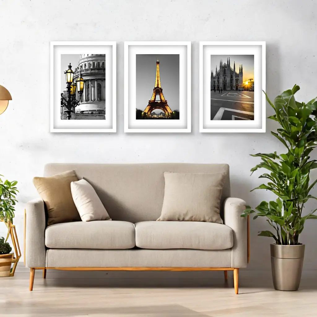 Kit 3 Quadros Maravilhas da Arquitetura - Imagem 2