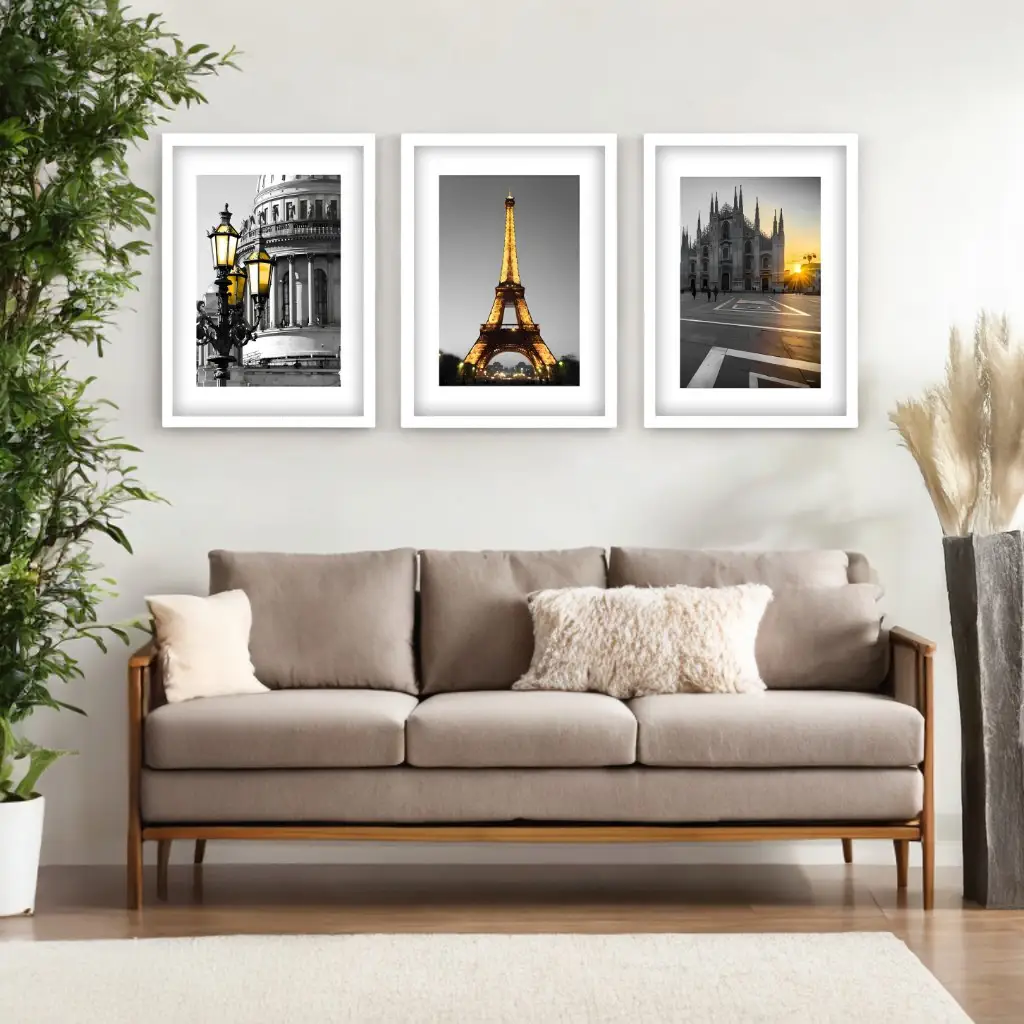 Kit 3 Quadros Maravilhas da Arquitetura - Imagem 3