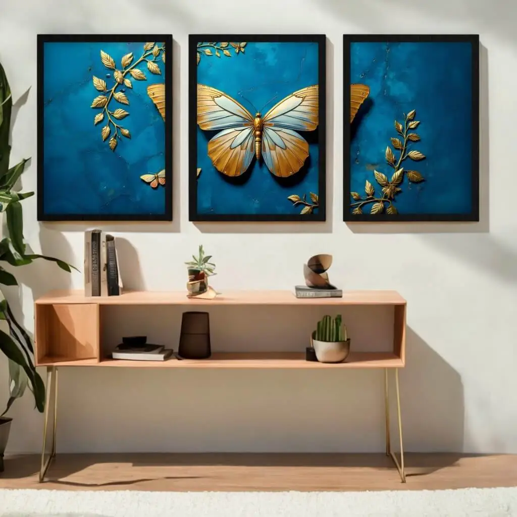 4161 Kit-3-Quadros-Trio-Borboleta