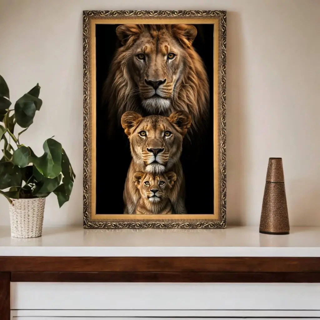 Quadro-Decorativo-Trio-de-Leões