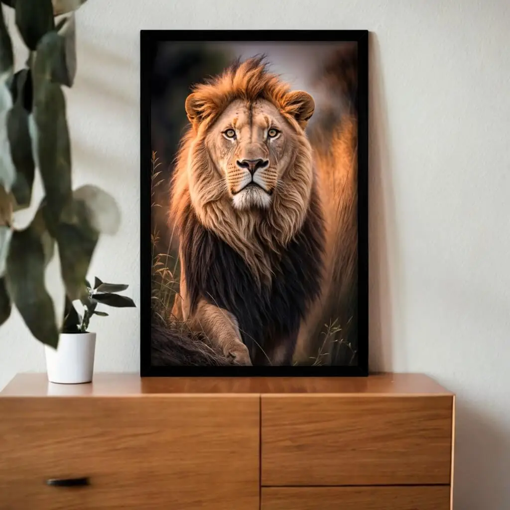 Quadro Decorativo Leão Majestoso - Big's - Imagem 2