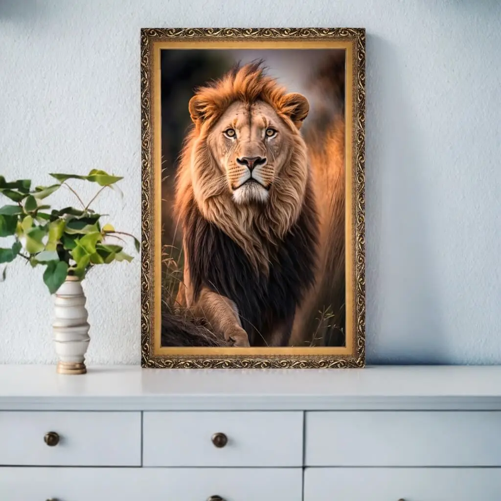 Quadro Decorativo Leão Majestoso - Big's - Imagem 1
