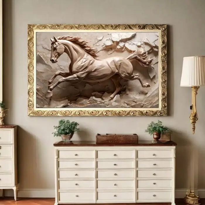 Quadro-Decorativo-Cavalo-de-Bronze - Big's