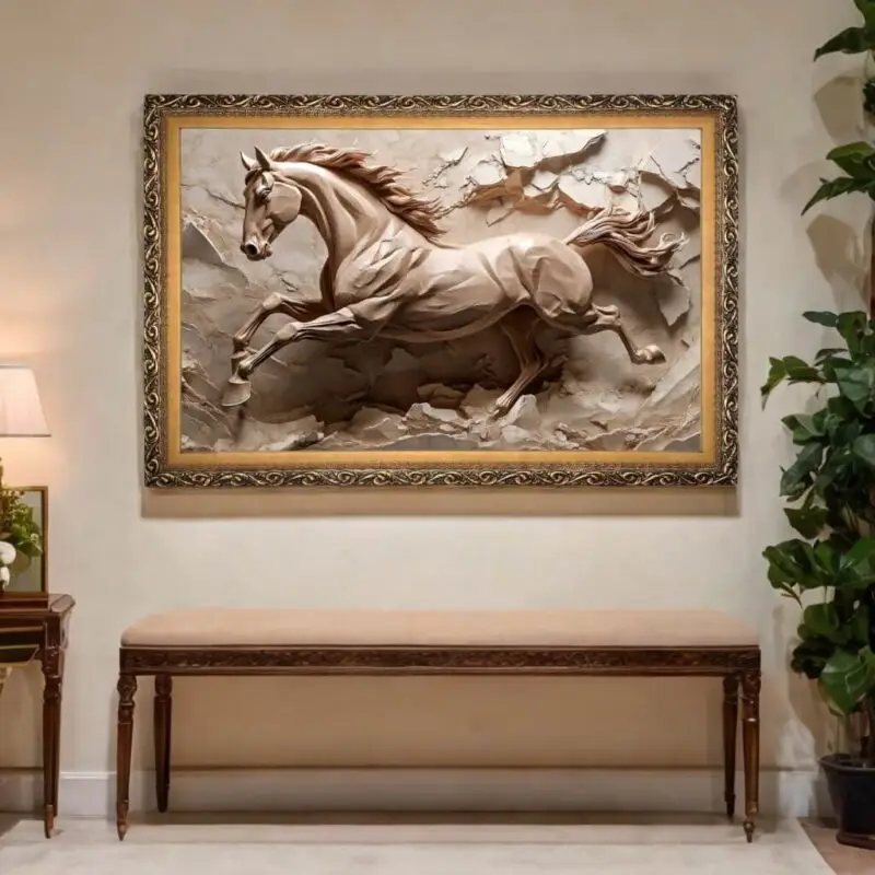 Quadro-Decorativo-Cavalo-de-Bronze - Big's