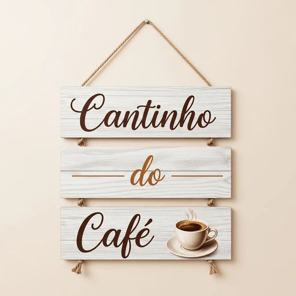 Placa Decorativa - Cantinho do Café - Imagem 1