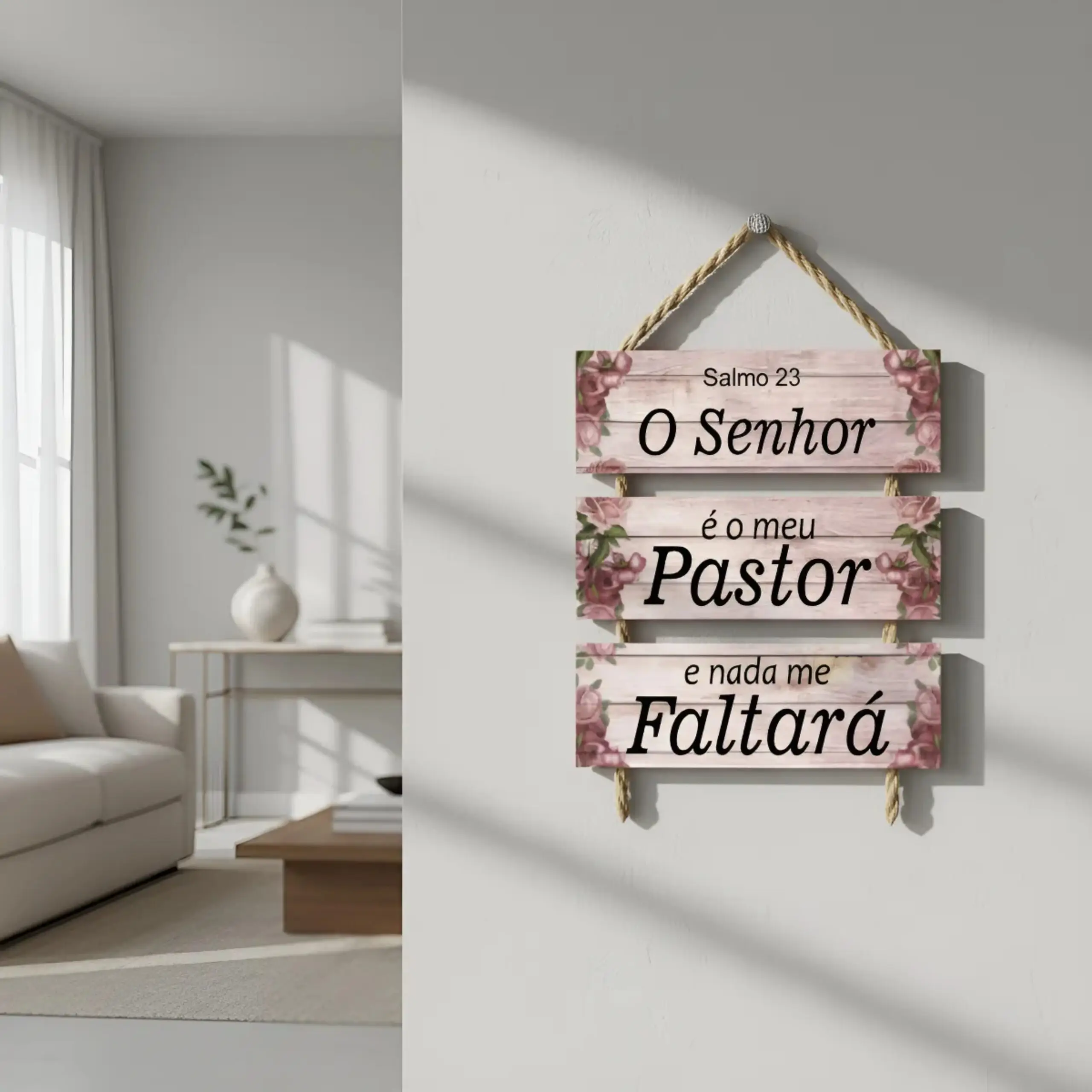 Placa 3 Partes O Senhor é meu Pastor - Imagem 1