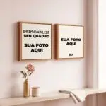 Kit 2 - Quadro Quadrado Moldura Clássica