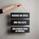Placa 3 Partes - Regras da Casa