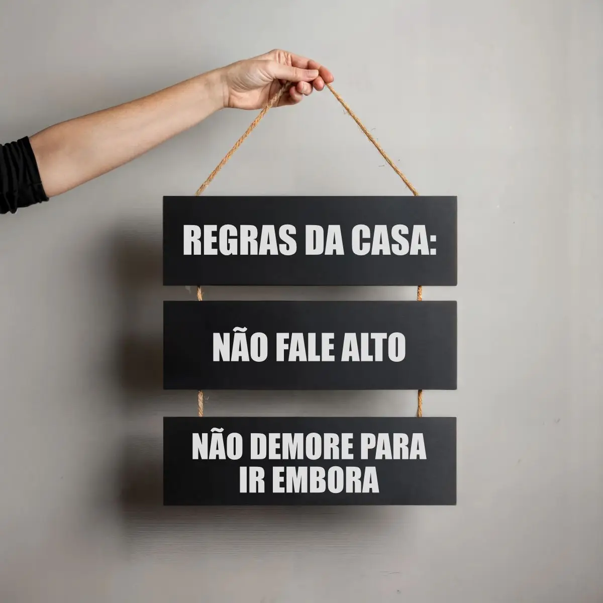 Placa 3 Partes - Regras da Casa - Imagem 1