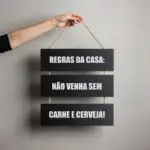Placa 3 Partes - Sem Carne e Cerveja!