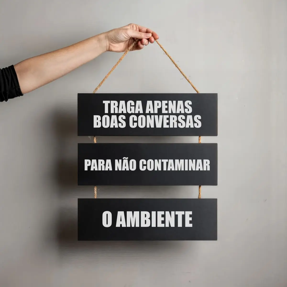Placa 3 Partes - Traga Boas Conversas - Imagem 1
