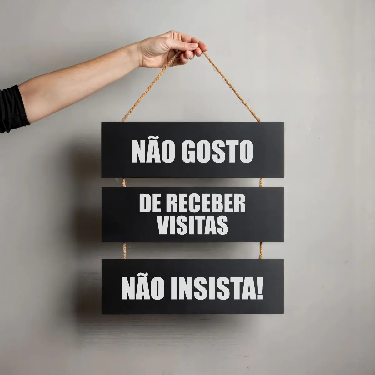 Placas 3 Partes - Não Gosto de Visitas - Imagem 1