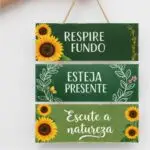 Placa 3 Partes - Respire Fundo