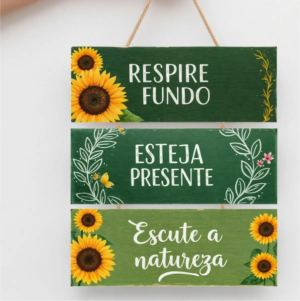 Placa 3 Partes - Respire Fundo - Imagem 1