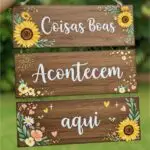 Placa 3 Partes - Coisas boas