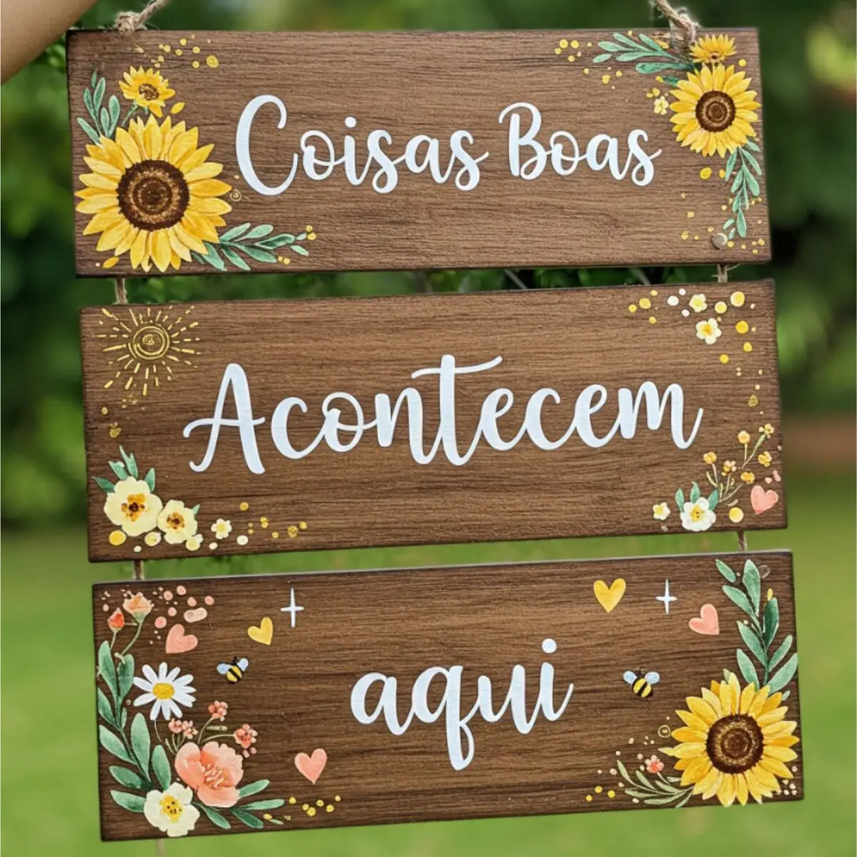 Placa 3 Partes - Coisas boas - Imagem 1