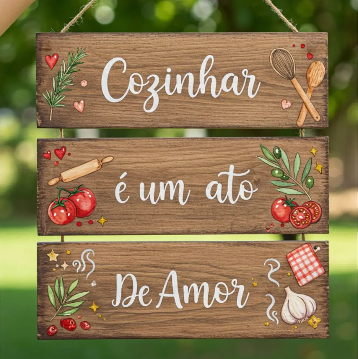 Placa 3 Parte - Cozinhar, é uma Ato de amor - Imagem 1