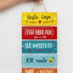 Placa 5 Partes - Nesta Casa